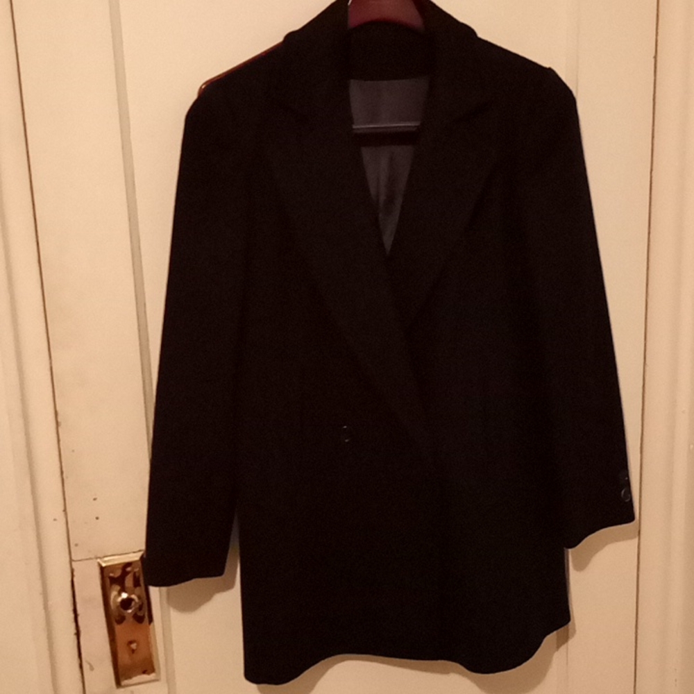 Women's peacoat black jacket